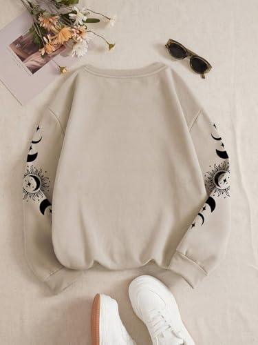 Image of Tagas Women's Sun & Moon Print Sweatshirt || Sweatshirt for Women ||Womens Winters WEAR || (WSS-22)