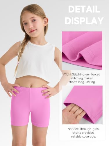 Image of 10 Pack Girls Dance Shorts Cartwheel Toddler Biker Under Dress Multi-Color Kids Bike Shorts Girls Clothes