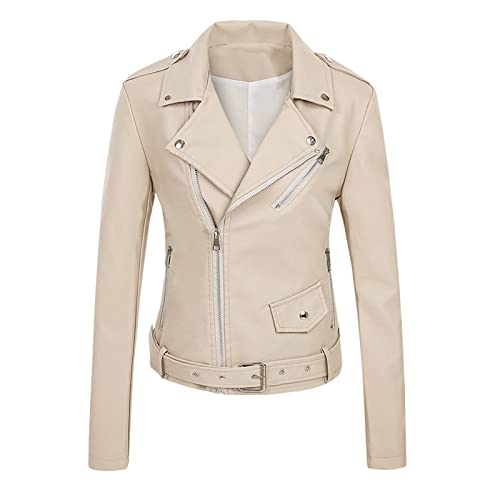 Manteau en cuir synthétique premium avec finitions soignées et col à revers
