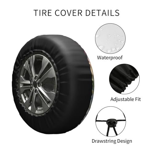 Image of Horse Spare Tire Cover Wheel Protector Weatherproof Wheel Cover Universal Decorative Accessories for Camper RV SUV Travel Trailer 17 inch