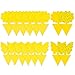Rpanle Pièges à Insectes, 50pcs Pieges Collants Double Face Étanche Jaunes Attrape Mouches pour Jardin Plante Fleur Fruits Protection (2 Formes)