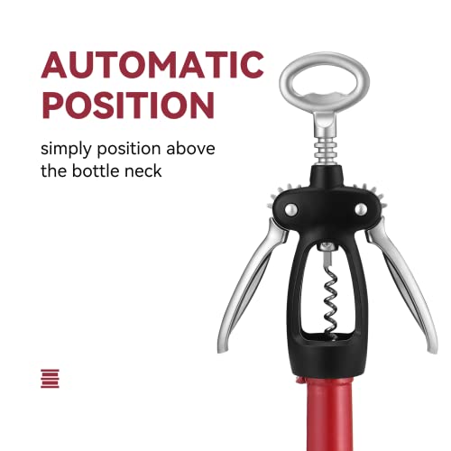Kitvinous Wine Opener, Premium Wing Corkscrew With No-Stick Worm, Multi-Functional Wine Bottle Opener For Wine And Beer Bottles, Upgraded #TOP4