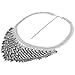 renvena Fashion Scale Mail Dragon Scales Shoulder Armor Layers Scale Chainmail Fish Scale Shoulder Jewelry Silver One Size