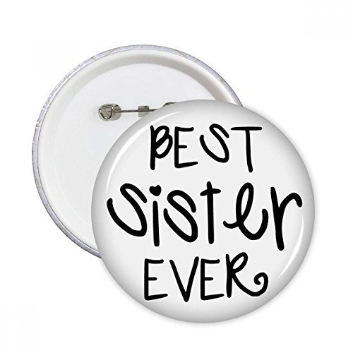 Badge soeur citation amour lot de 5 broches rondes multicolores pour décoration de vêtements
