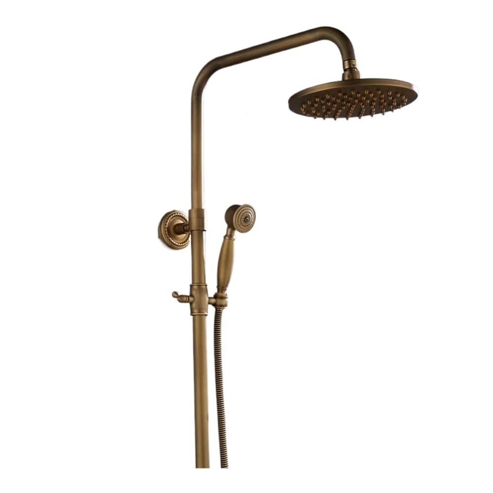 Shower Faucets Antique Brass Finish Bathroom Brass Faucet Set XT304