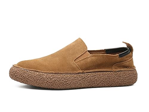 Santimon Men's Suede Loafers Casual Soft Flat Slip On Driving Shoes2
