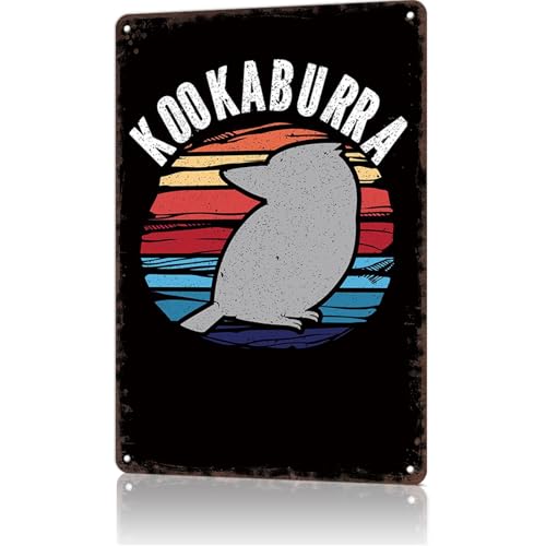 Vintage Metal Signs Posters Kookaburra Wall Art Decor for Home Room Office Man Cave Decor 8X12inch