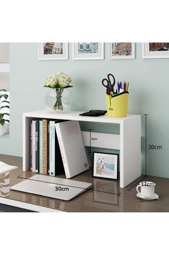 Mini Kitap Rafı Masa Düzenleyici Organizer Çalışma Masası ve Mutfak Tezgahı Düzenleyicisi