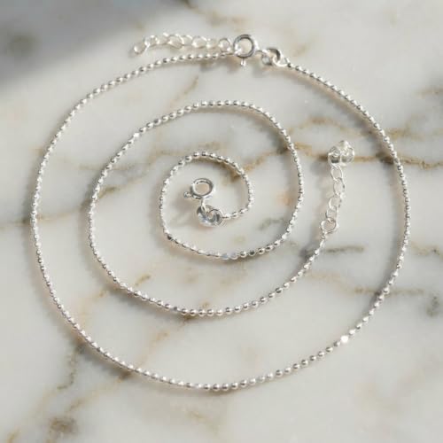 Image of Parnika 925 Pure 92.5 Sterling Silver Anklets Pair for Women & Girls | Hallmarked Silver Payal | Ball Design | Daily Wear | One Pair