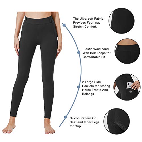 image for FitsT4 Sports FitsT4 Kids Full Seat Silicon Grip Riding Tights Horseba