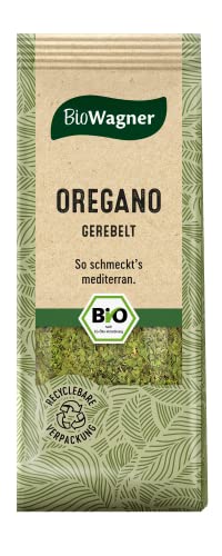 BioWagner - Bio Oregano gerebelt | mediterrane Note für Pizza, Pasta oder Fleischgerichte | naturbelassene Bio-Zutaten | recyclebare Verpackung | 10 g