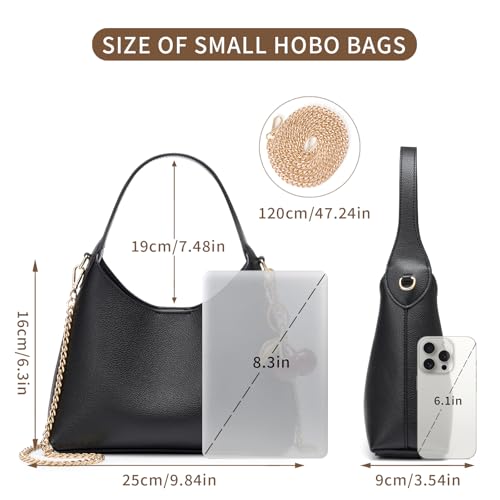 Image of Hobo Purses for Women Trendy Vegan Leather Shoulder Bags Tote Handbag Cherry Purse Retro Small Crossbody Bag
