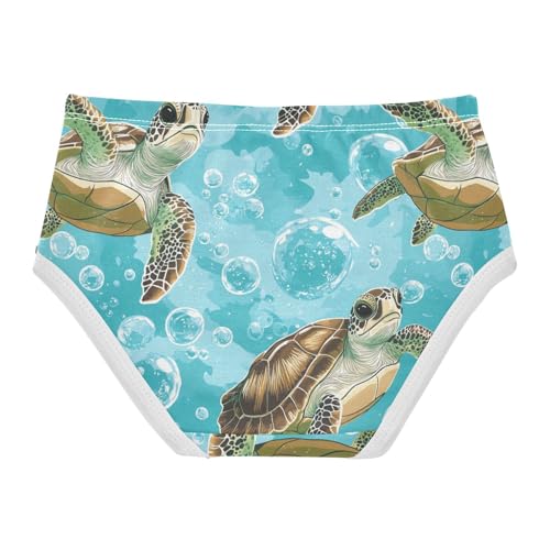 Wusikd Turtle Girls' Underwear Cotton Bubbles Girls Briefs Soft Toddler Underwear 2T2
