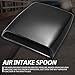 KATUR Universal Car Decorative Air Flow Intake Hood Scoop Vent Turbo Bonnet Cover Black