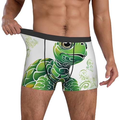 Men's Underwear Cartoon Turtle Pattern Boxer Briefs Breathable Stretch Mens Boxer Moisture-Wicking Trunks for Men3