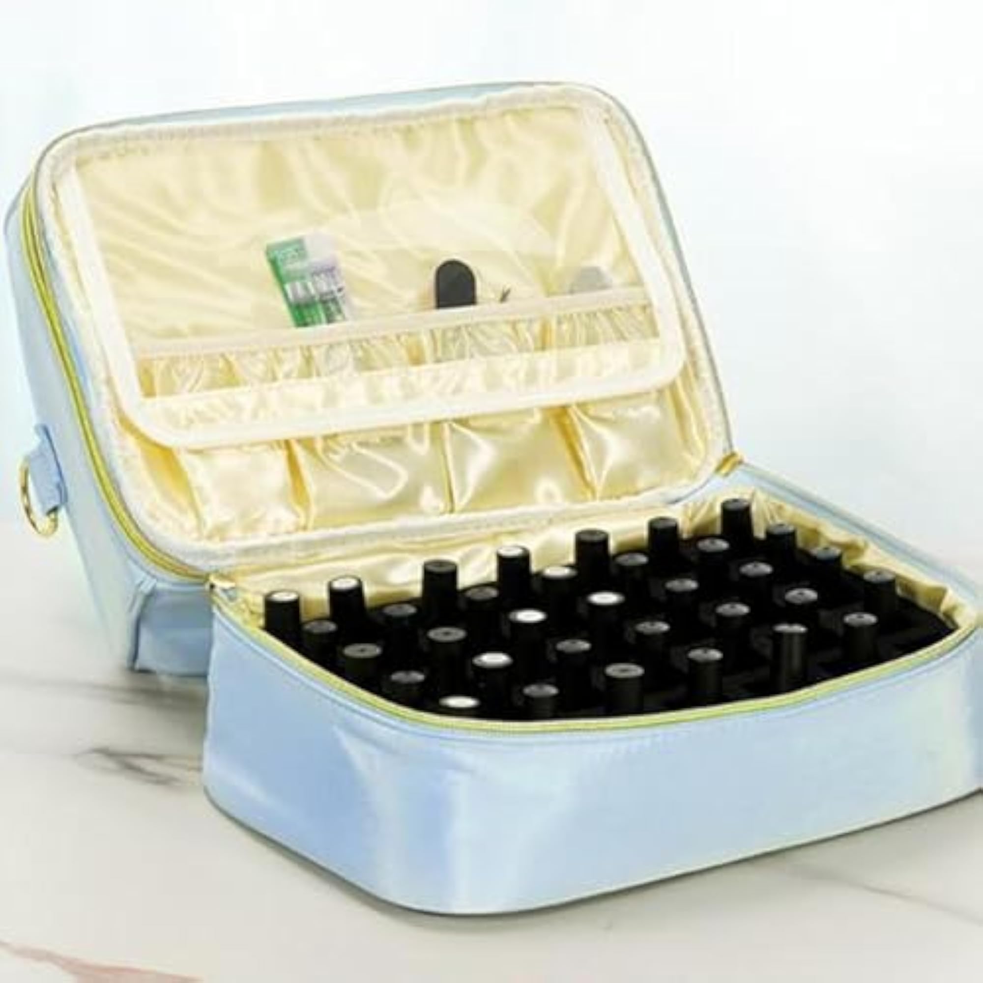Double Tier Nail Polish Organizer Bag