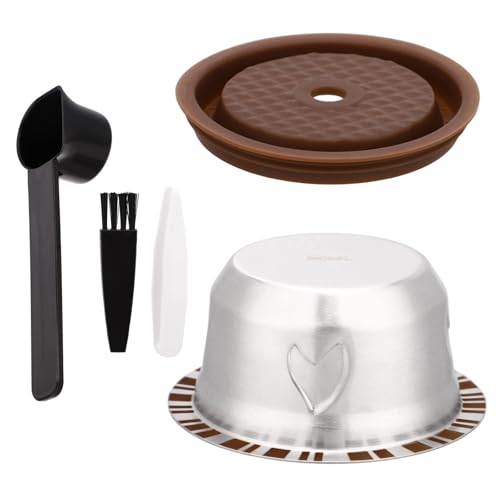 XIHIRCD Zestaw Wielorazowych Kapsułek do Kawy, 80ml Akcesoria do Kapsułek ze Stali Nierdzewnej Kompatybilny z Nespresso Vertuo Next Pop/VertuoLine Plus GCA1/ Delonghi ENV135 ENV150
