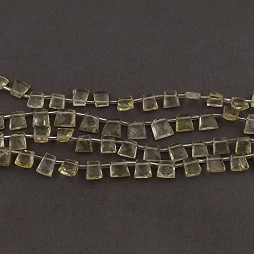 Quartz Citron briolettes perles facettées LKBEADS bijoux SB1158 4 rangs 8''