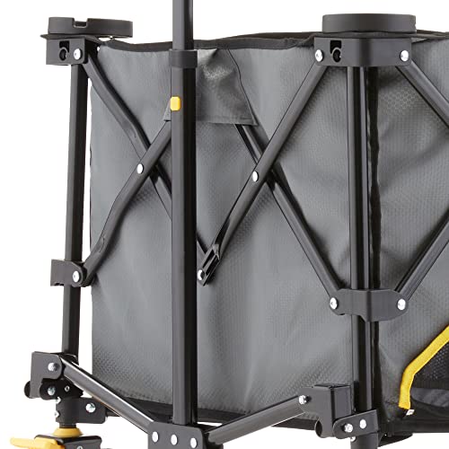 Image of Gorilla Carts Collapsible Folding Outdoor Utility Wagon, 7 Cu Ft, Gray