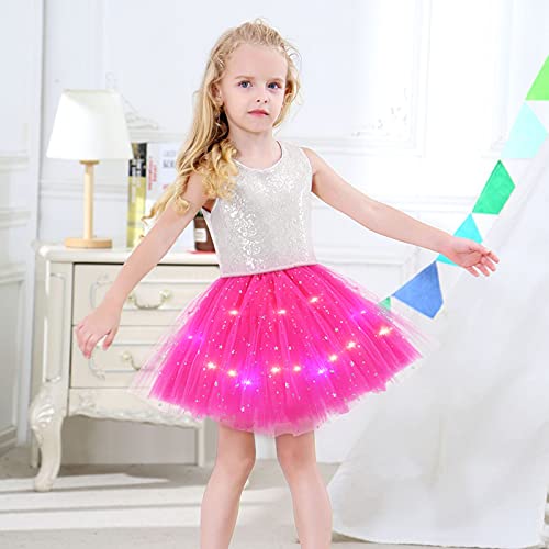 Girl Tutu Skirts, Magic Light Princess Led Dancing Skirt Tulle Ballet #TOP3