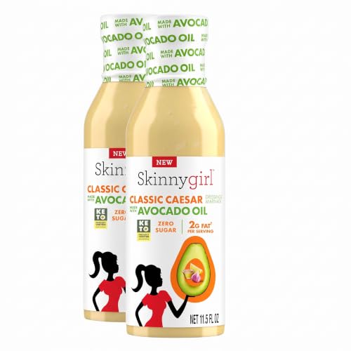 Skinnygirl Sugar Free Gluten Free Avocado Oil Salad Dressing, Creamy Caesar, 11.5 Ounce (Pack of 2)