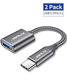 [page_title]-JSAUX USB C auf USB 3.1 Adapter [2 Pack] OTG Typ C Adapter Kabel Kompatibel mit Samsung Galaxy S20 S10 S9 S8 Plus Note 10 A5 2017,Huawei P30 P20 Lite Mate 30 20 Pro,MacBook Pro 2018/2017/Air 2018 Grau