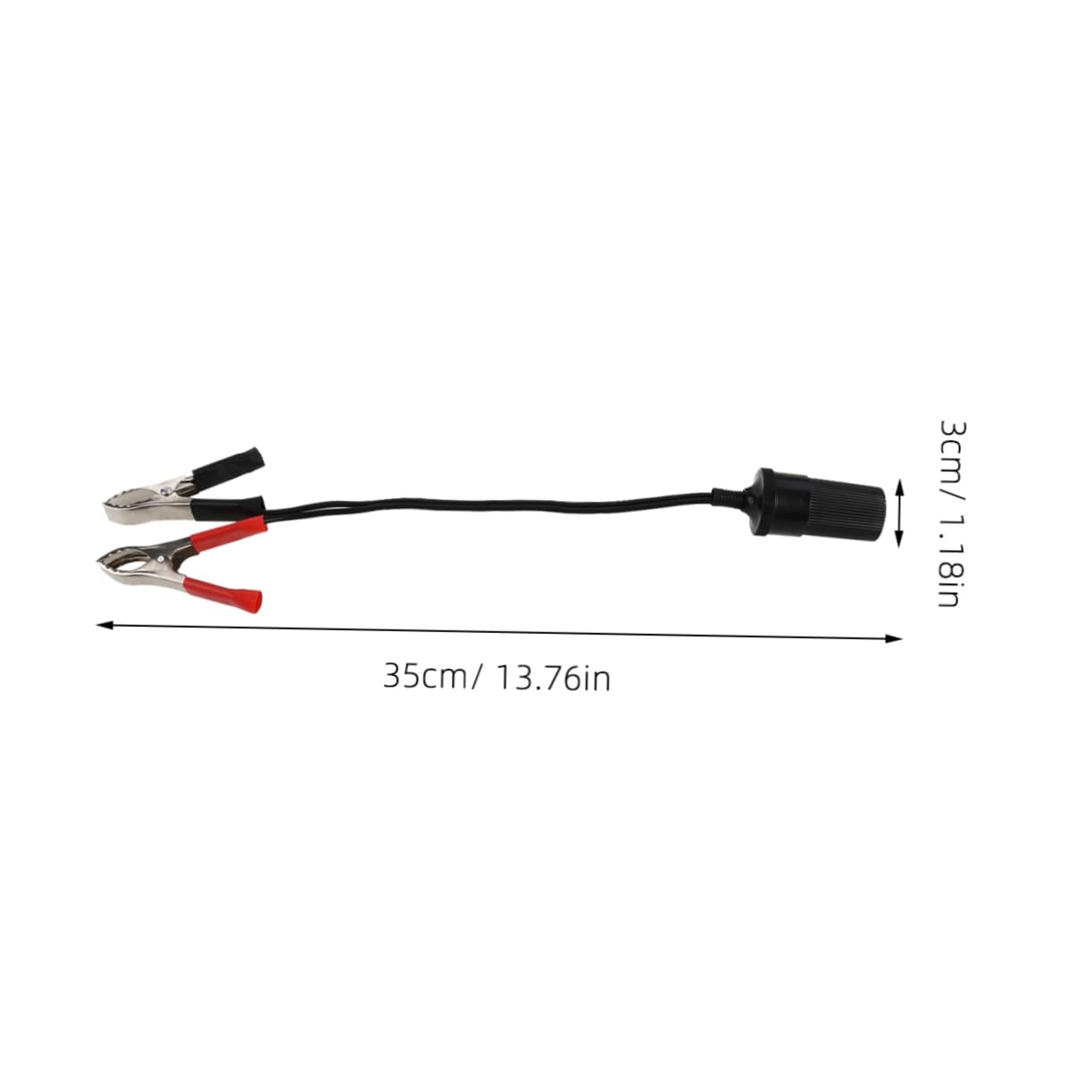 Adaptateur pour Prise Allume-Cigare 12V Pince de Borne de Batterie