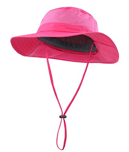 Image of Home Prefer Outdoor UPF50+ Mesh Sun Hat Wide Brim Fishing Hat with Neck Flap