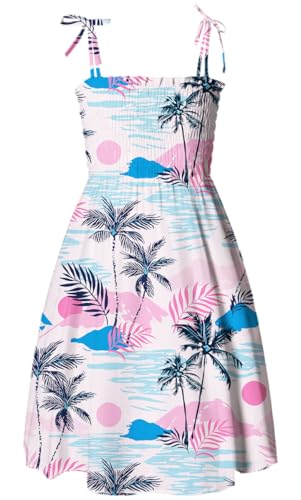 Image of Cromoncent Matching Hawaiian Outfits for Family, Dad and Son Matching Luau Beach Tropical Shirts Mommy Daughter Tropical Sets
