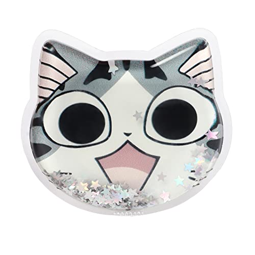 Image of Cute Anime Mobile Holder Grip Stand for Phones Selfie Holder for Smartphones, Designed for Kids and Teens. [ Gel Inside ]-(Model - Grey Cute Kitty)