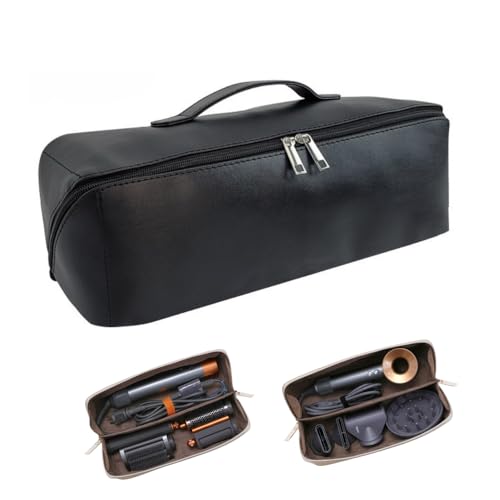 Ucomf ヘアドライヤー収納ケース ?量 防水 傷防止 防塵 大容量 ヘアアイロン収納バッグ ヘアツール ヘア器具 ヘアスタイリングツール ヘアドライヤーアクセサリーオーガナイザー 旅行 出張 便利 (ブラック)