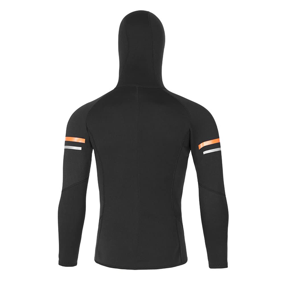 Homme 1.5MM Combinaison Veste À Capuche Protection Solaire Néoprène Combinaison De Plongée Haut Snorkeling Surf Stretch Manches Longues Confortable Maillots De Bain