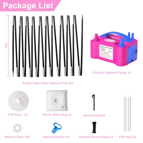 Kit Arche Ballon 225 cm avec Pompe Électrique – 21 Tiges Renforcées – Installation Ultra Rapide – Image 7