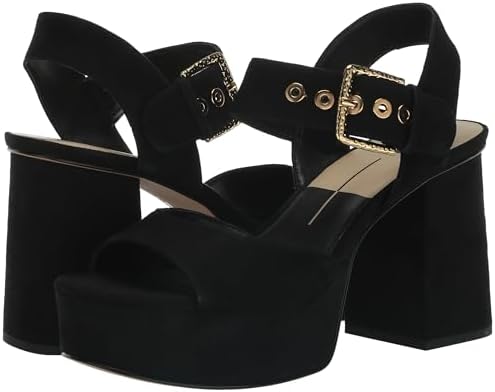 Dolce Vita Women's Bobby Heeled Sandal, Onyx Suede, 9 | Image 6