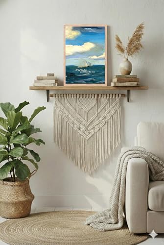 Image of BLINKART Typography Aesthetic Modern Art Walls With Frame | Natural Wood Texture | Living Room Bedroom Office Wall Decoration | Poster Home Decor Frames Wall Bedroom | 12x8 Inches (D343)