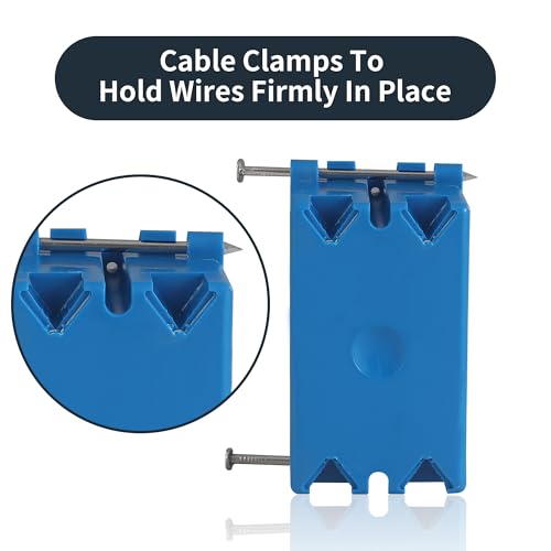 10-Pack Single Gang Electrical Box, New Work Box 1 Gang, Blue New Work Electrical Nail Outlet Box, 18 cu. in, Switch/Outlet Box PVC Electrical Junction Box for Residential Commercial Job Applications by ANKYLHUA - Image 8