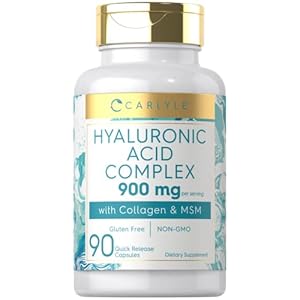 Carlyle Collagen with Hyaluronic Acid 900mg | 90 Capsules | with MSM | Hydrolyzed Collagen Complex | Non-GMO, Gluten…