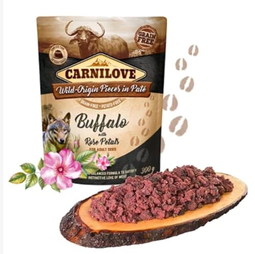 Produktbild von Carnilove Dog Paté Büffel mit Rosenblättern - 12 x 300 g