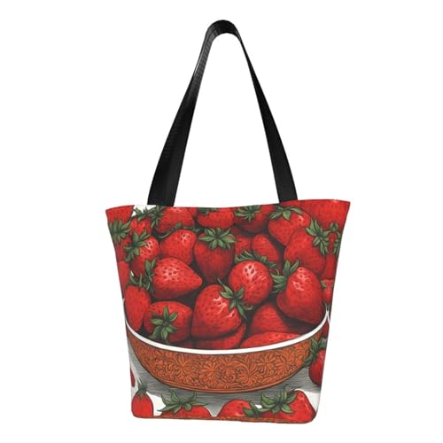 cute strawberries Fashionable shoulder handbag, women's crossbody shoulder bag, suitable for weekend travel shopping shoulder bag