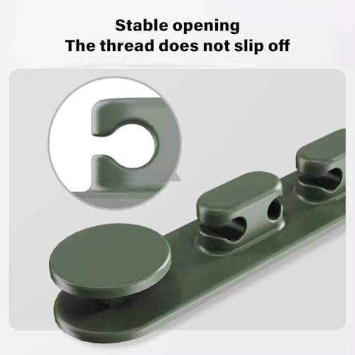 Organizador de Cables Bajo Escritorio Clip Adhesivo para Gestión de Cables de Carga y Datos miniatura 5