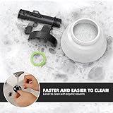 Fence Paint Sprayer 800W, Huepar Tools Electric HVLP Paint Spray Gun, 4 Nozzles, 9.84ft Hose, 3 Patterns, Adjustable Spray, 1300ML Detachable Container, Electric Spray Gun for Indoor & Outdoor - Image 6