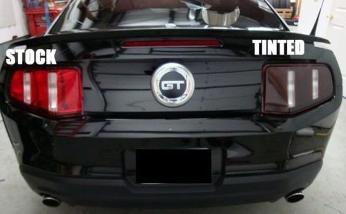 Precut Vinyl Tint Cover For 2010-2012 Ford Mustang Taillights (20% Dark Smoke) #TOP2