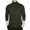 Herfst en winter heren warme hoge nek trui comfortabele trui trui (Color : Green, Size : M)