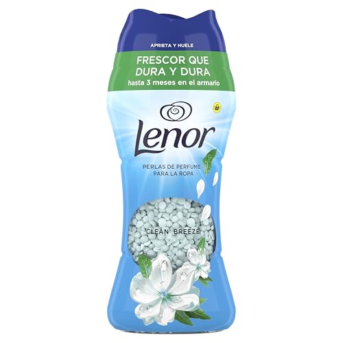 Lenor Perlas De Perfume 270 g, FRESCOR QUE DURA Y DURA, Hasta 3 meses en el armario, Brisa Limpia