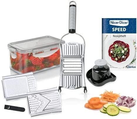 Genius Nicer Dicer Speed Set 9-Piece Multi-Slicer - Vegetable Cutter ...