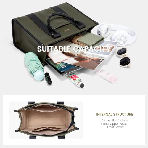 Image of LOVEVOOK Purse for Women Leather Tote Bag Purse and Handbags, Satchel Shoulder Crossbody Top Handle Bags with Zipper