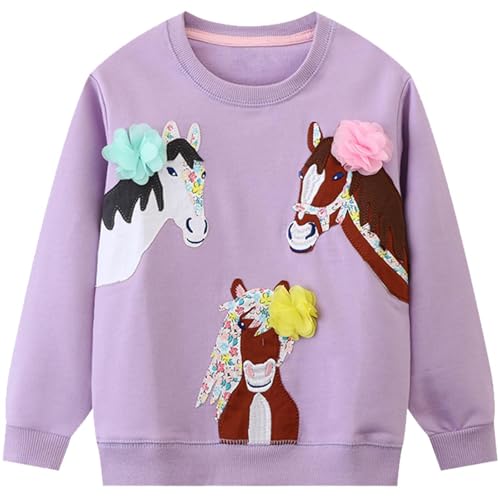 Image of Hongshilian Unisex Kids Cute Cartoon Cotton Sweater Shirt