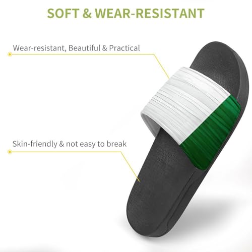 Wooden Nigeria Flag House Slippers for Women Men Lightweight Open-toe Slide Shoes for Bathroom Swimming Beach3