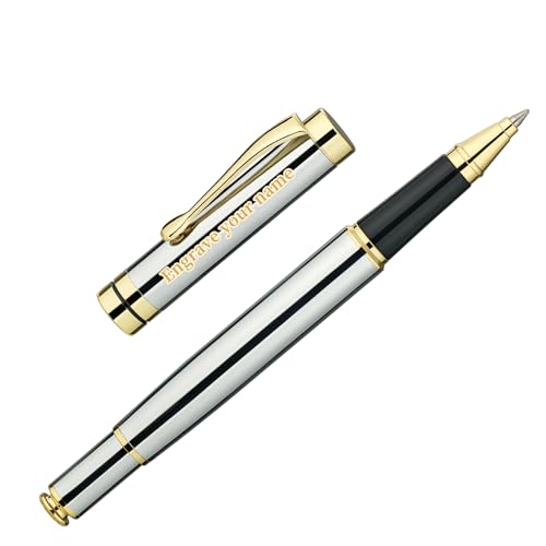 BEILUNER Ballpoint Pens (,Bright Silver and Gold(Personalized))
