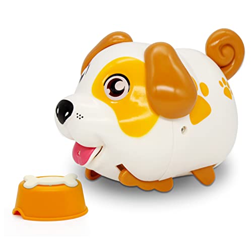 Uszeoka Dog Toys for Girls and Boys,Yellow,Robot Dog Toys for Kids 3 4 5 6 7 8,Sound Controlled Toys,Toy Dogs That Walk and bark,Comes with Dog Bowl and Bones,Toddler Gifts,Baby Birthday